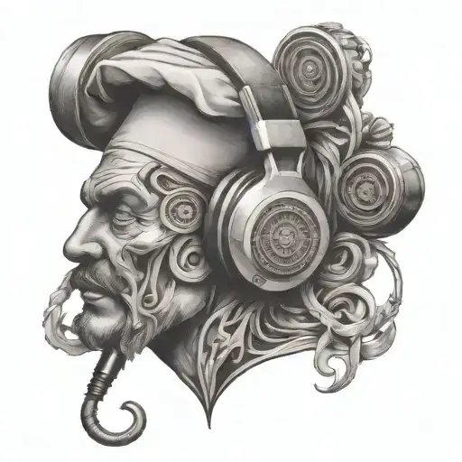 Headphones Chef Knife Intertwined