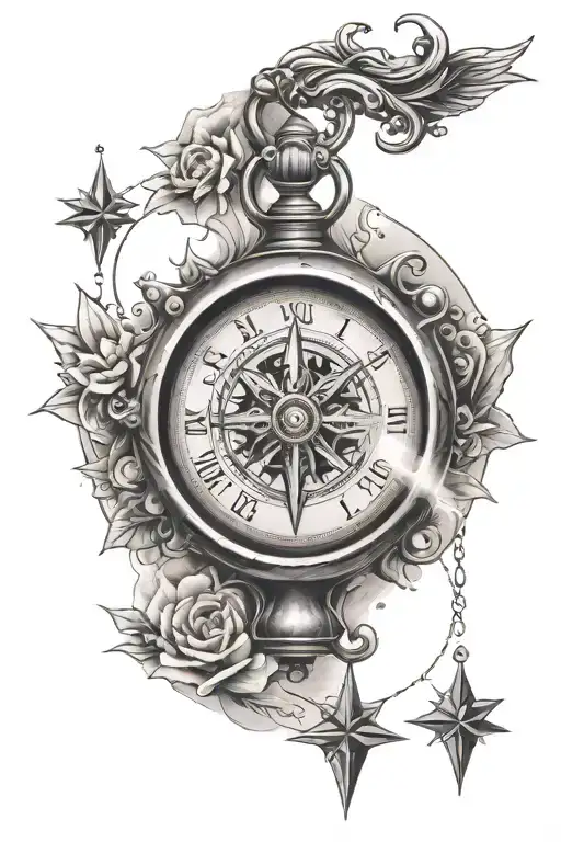 Sand Clock And Compass Design