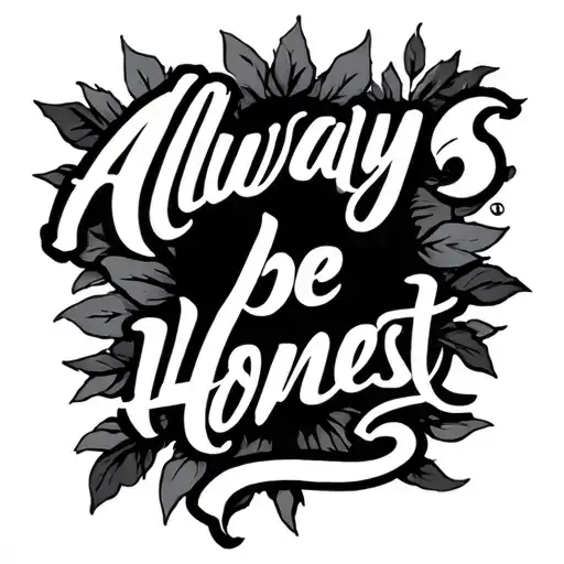 Always Be Honest Lettering
