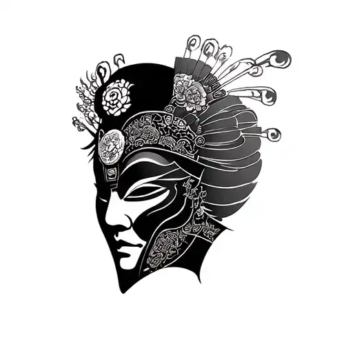 Geisha Paste Samurai Mask