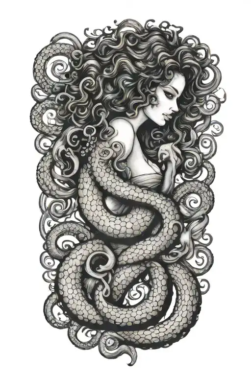 Mermaid Curly Hair Octopus Lover