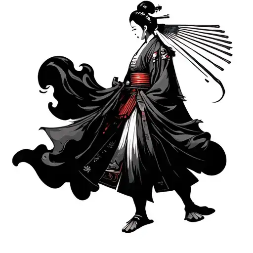Geisha Paste Samurai Standing