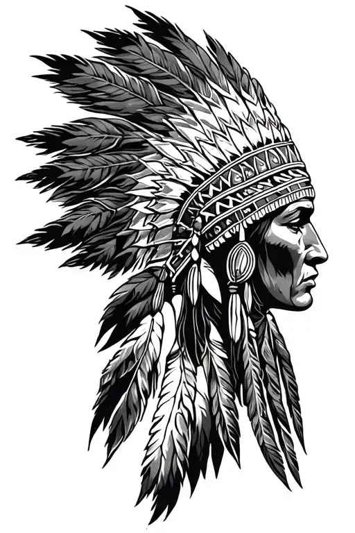 Native American Head Dress Arm