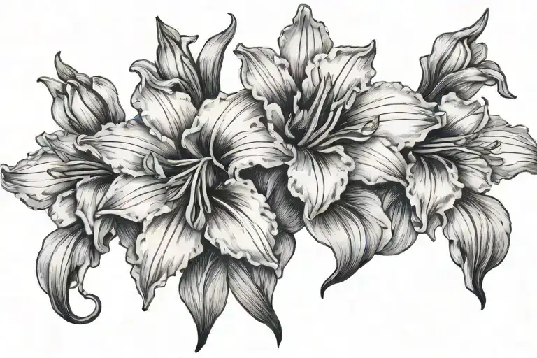 Gladiolus And Daisy Flower Blooming