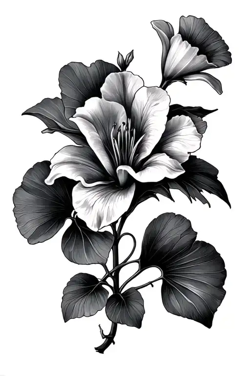 Lily Poppy Gingko Biloba Leaf Rhododendron