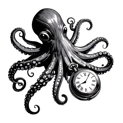 Octopus With Pocket Watch