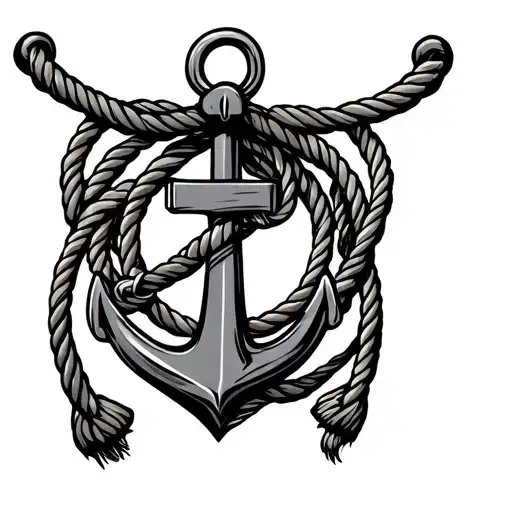 Anchor And Rope Hanging