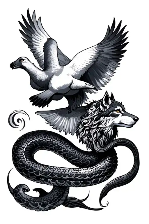 Wolf Sheep Serpent And Dove