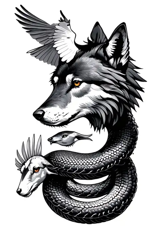 Wolf Sheep Serpent And Dove
