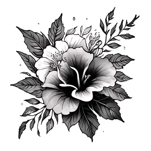 Leaves And Sun And Hibiscus Whole Arm