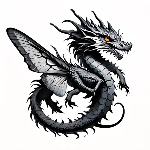 Dragon And Butter Fly