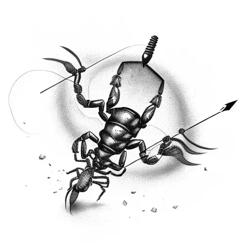 Scorpion Stabbed By An Arrow