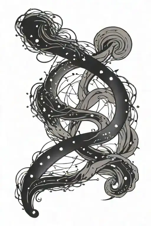 Virgo Constellation Narrow Vertical Spine