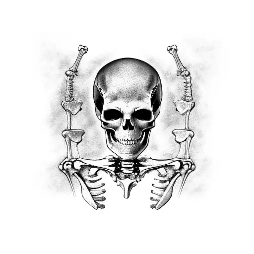 Full Skeleton With Floating Heads