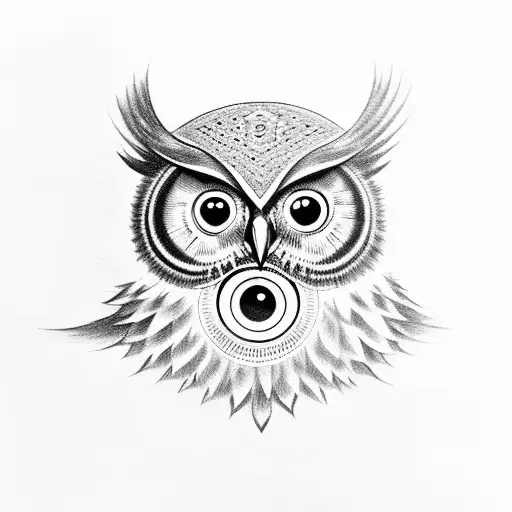 Owl With Illuminati Eye