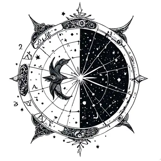 Zodiac Pisces Star Constellation In A Space Theme