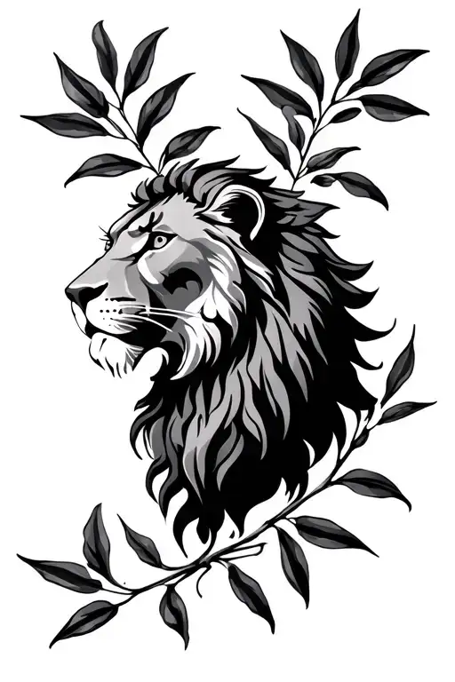 Lion Head Olive Branch