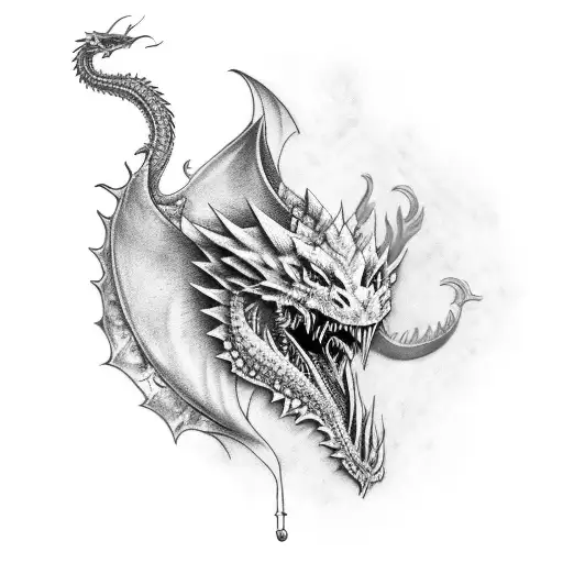 Mask With Sword And Dragon