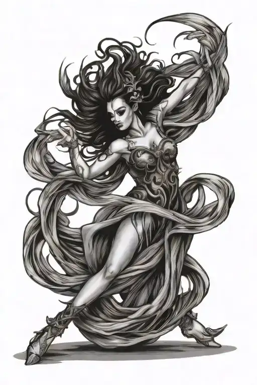 Fire Twirling Dancer