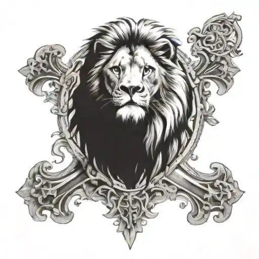 Lion And Cross Blend Together