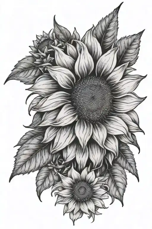 Fuchsie And Sunflower