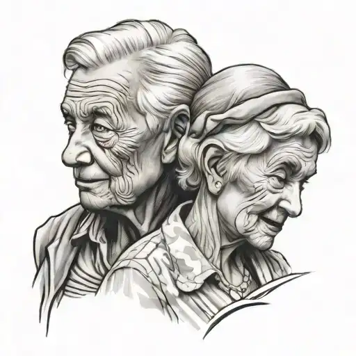 Grandson And Grandmother Together