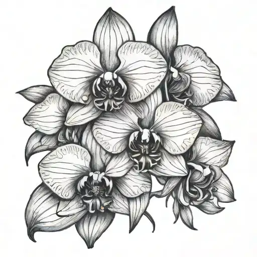 Manly Orchid With Roman Numerals