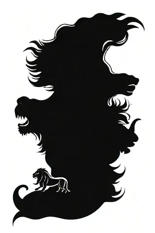 Moon With Leo Lion And Capricorn Ram Love