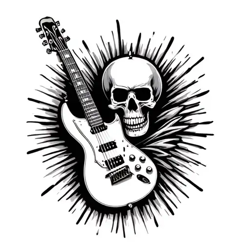 Skull Electric Guitar With
