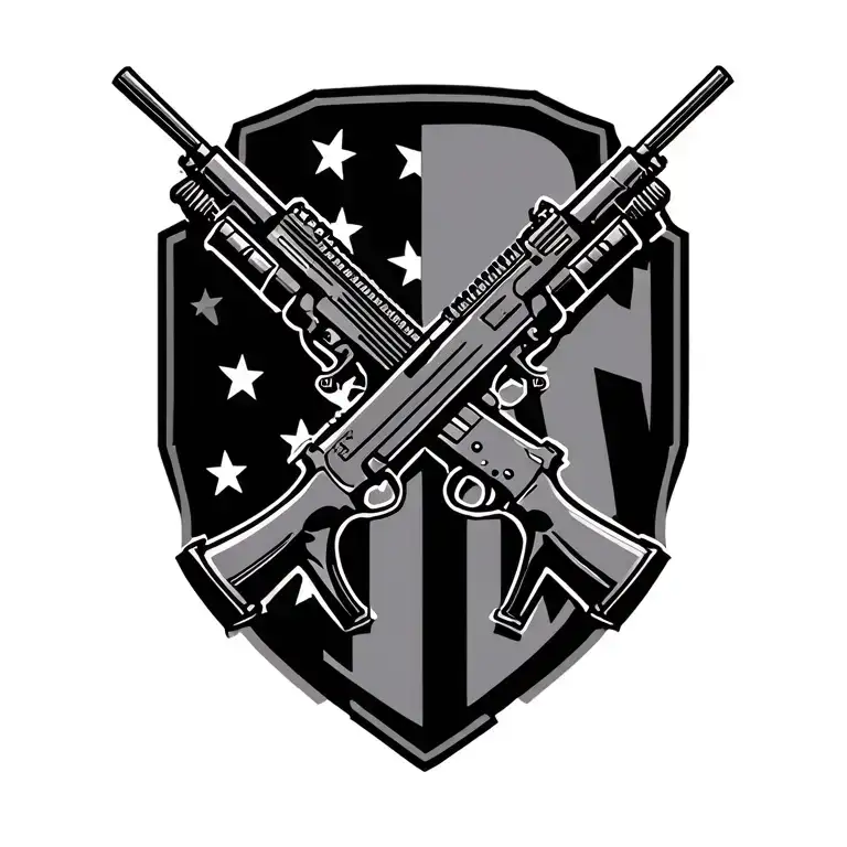 Incorporate The Iconic Symbol Of The Us Army Infantry Crossed Rifles In A Modern And Abstract Way
