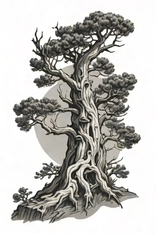 Ancient Bristlecone Pine Tree One Half Dead One Half Alive