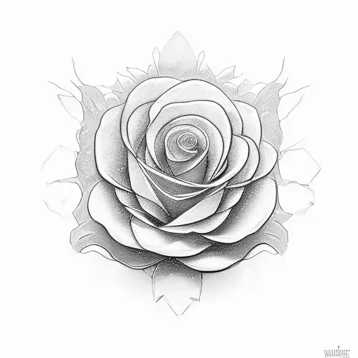 Crystal With Single Flower Wrapped Around