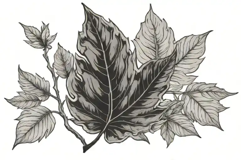 Leaf And Cloud Artwork