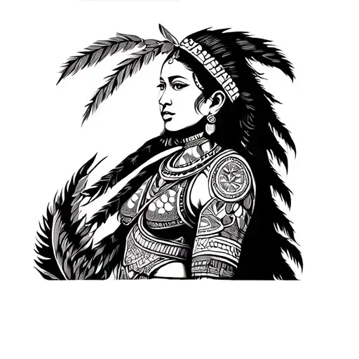 Polinecian Ilocano Tribe Style Black And White In Arm Half Sleeve