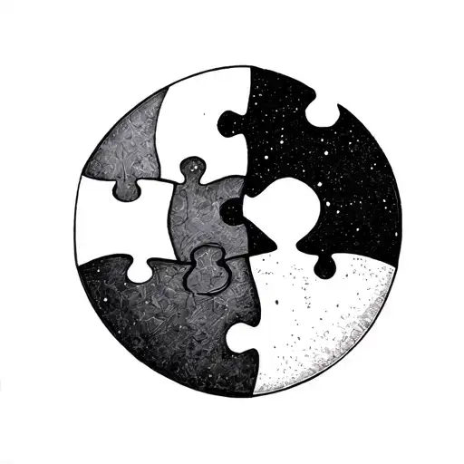 Semicolon With Top Half As A Puzzle Piece