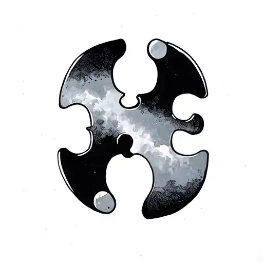 Semicolon With The Period Part As A Puzzle Piece And The Coma Part Normal