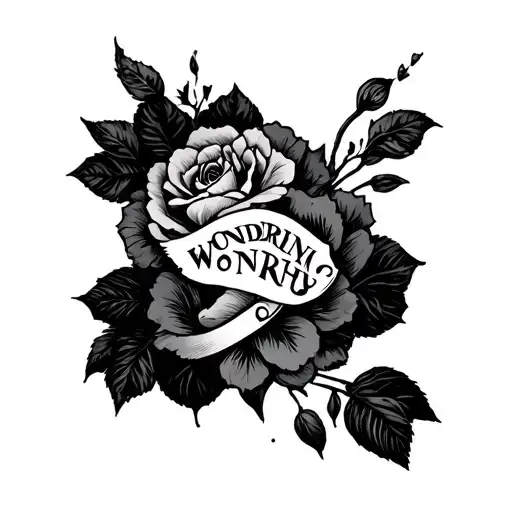 Rib Tattoo That Says Wondering Why