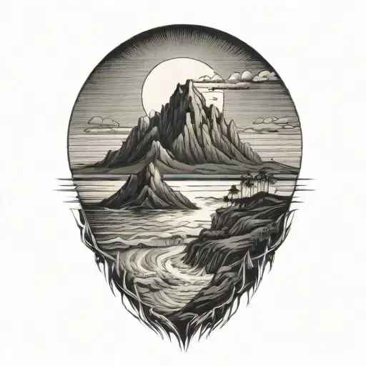 Sunset Ocean Beach Landscape