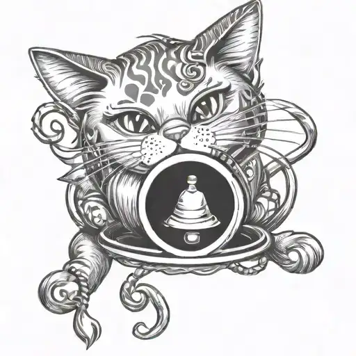 Cute Neko Cat With Bell