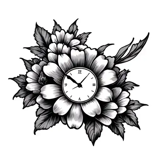Flower Time Clock