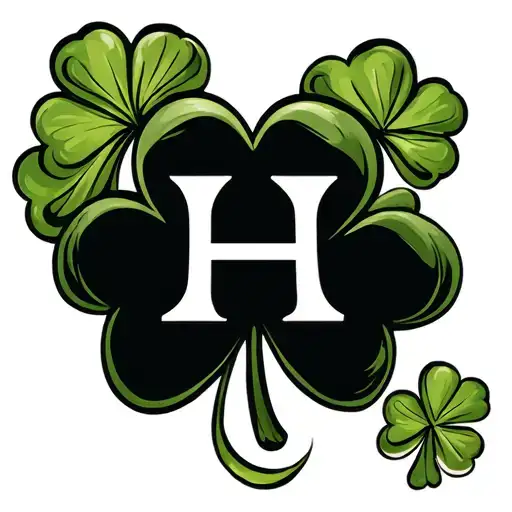 Shamrock With An H In Middle