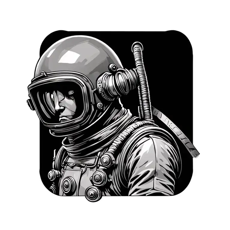 Antique Deep Sea Diver Suit With Helmet Adorned