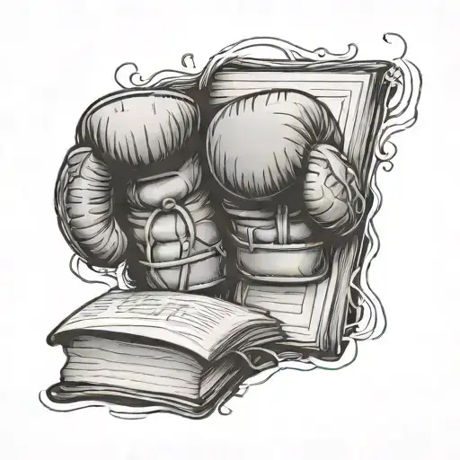 A Book With Genetic Symbols On The Cover Being Punched By Boxing Gloves