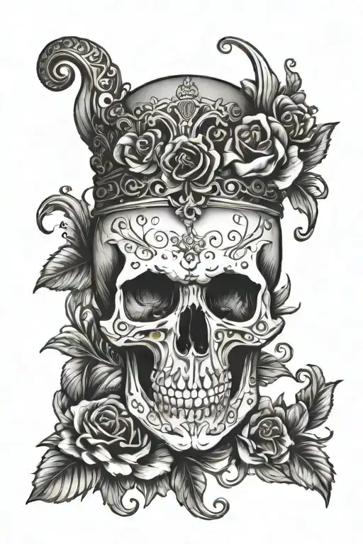 Snow White Skull Adorned