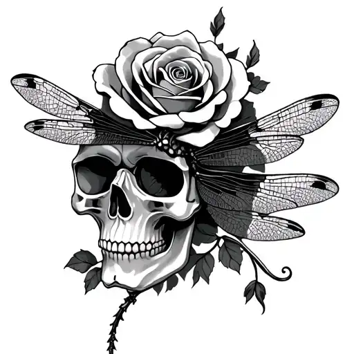 Rose Skull Dragonfly
