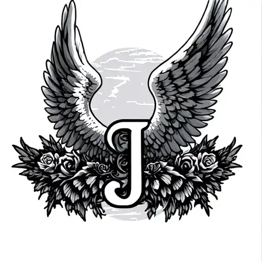 Angel Wings And The Letter J