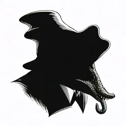 A Portrait Of An Alligator Who Is Wearing A Suit And A Mafia Fedora With A Cigar In His Mouth