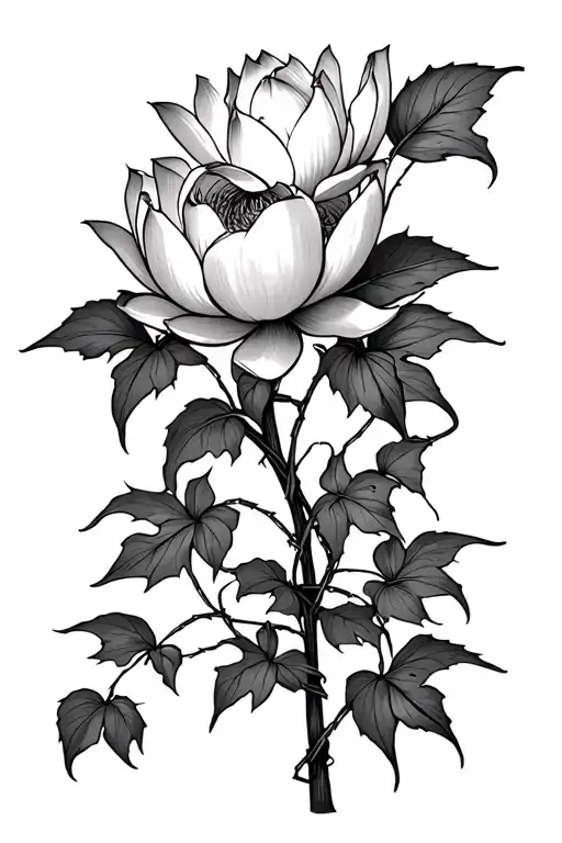 Lotus Vine With Barbed Wire