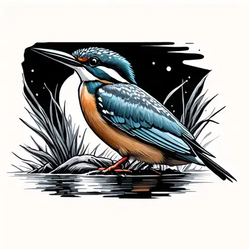 Kingfisher Line Drawing