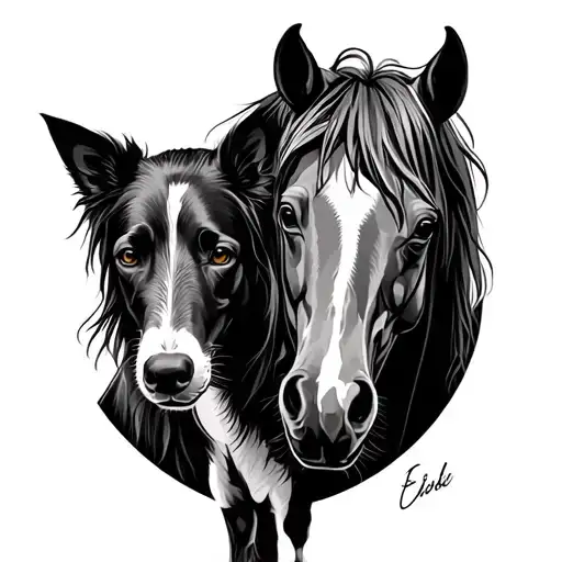 Dog And Horse